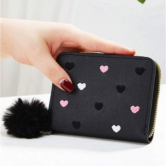 ⚠️Clearance Black Heart Fashion Wallet With Tassel - Picture 2 of 6